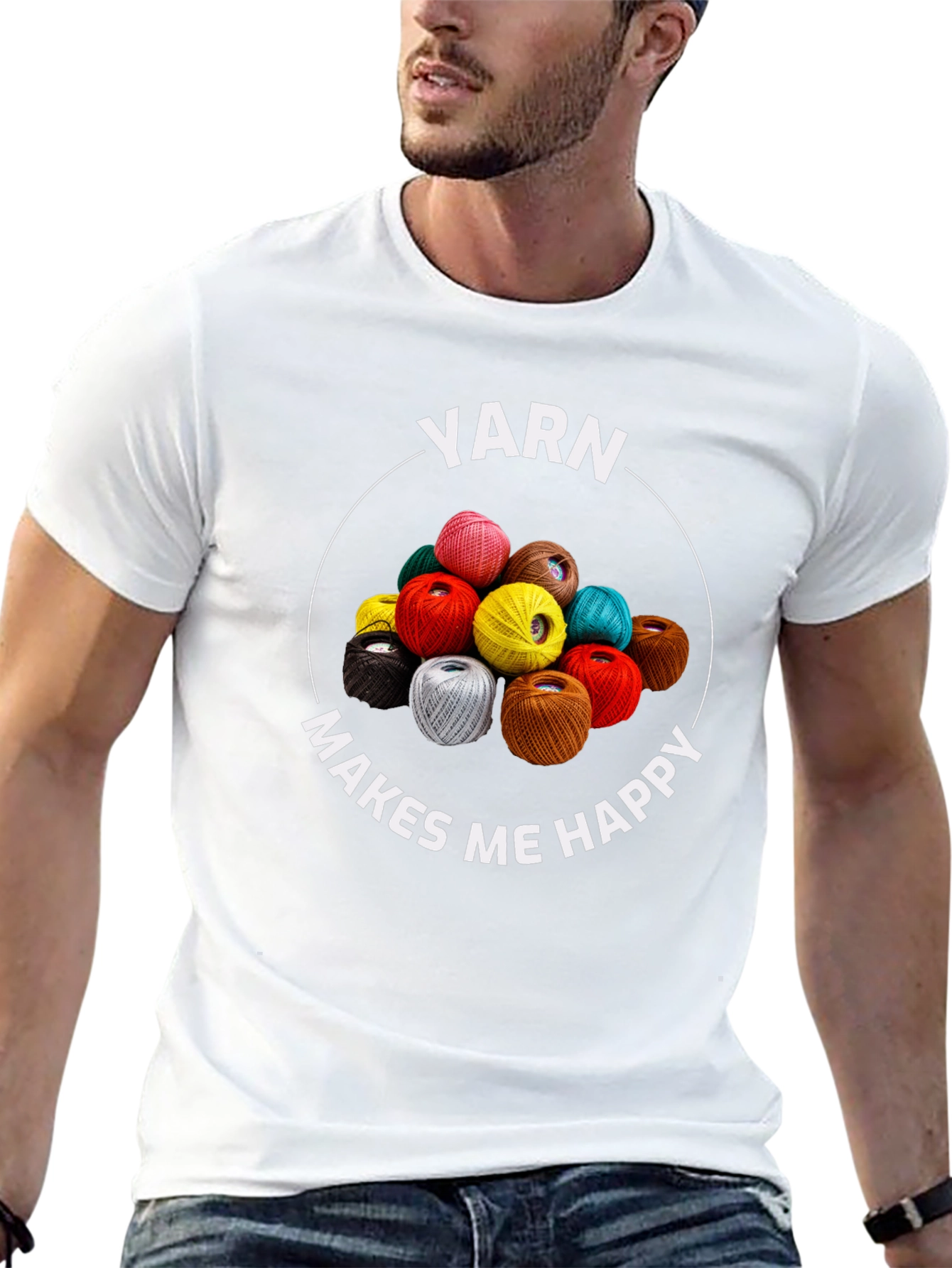 Yarn Makes Me Happy Graphic Tee