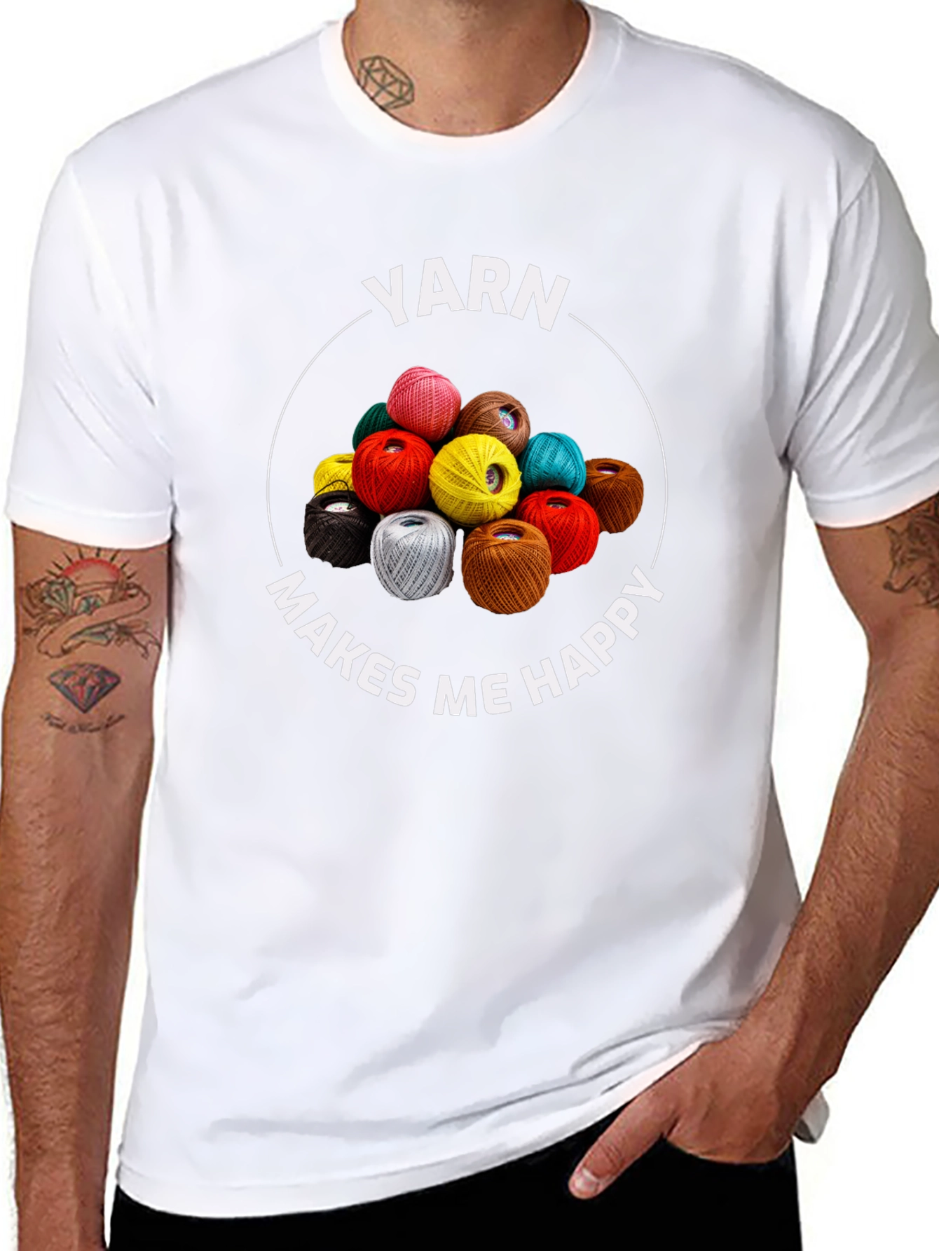 Yarn Makes Me Happy Graphic Tee