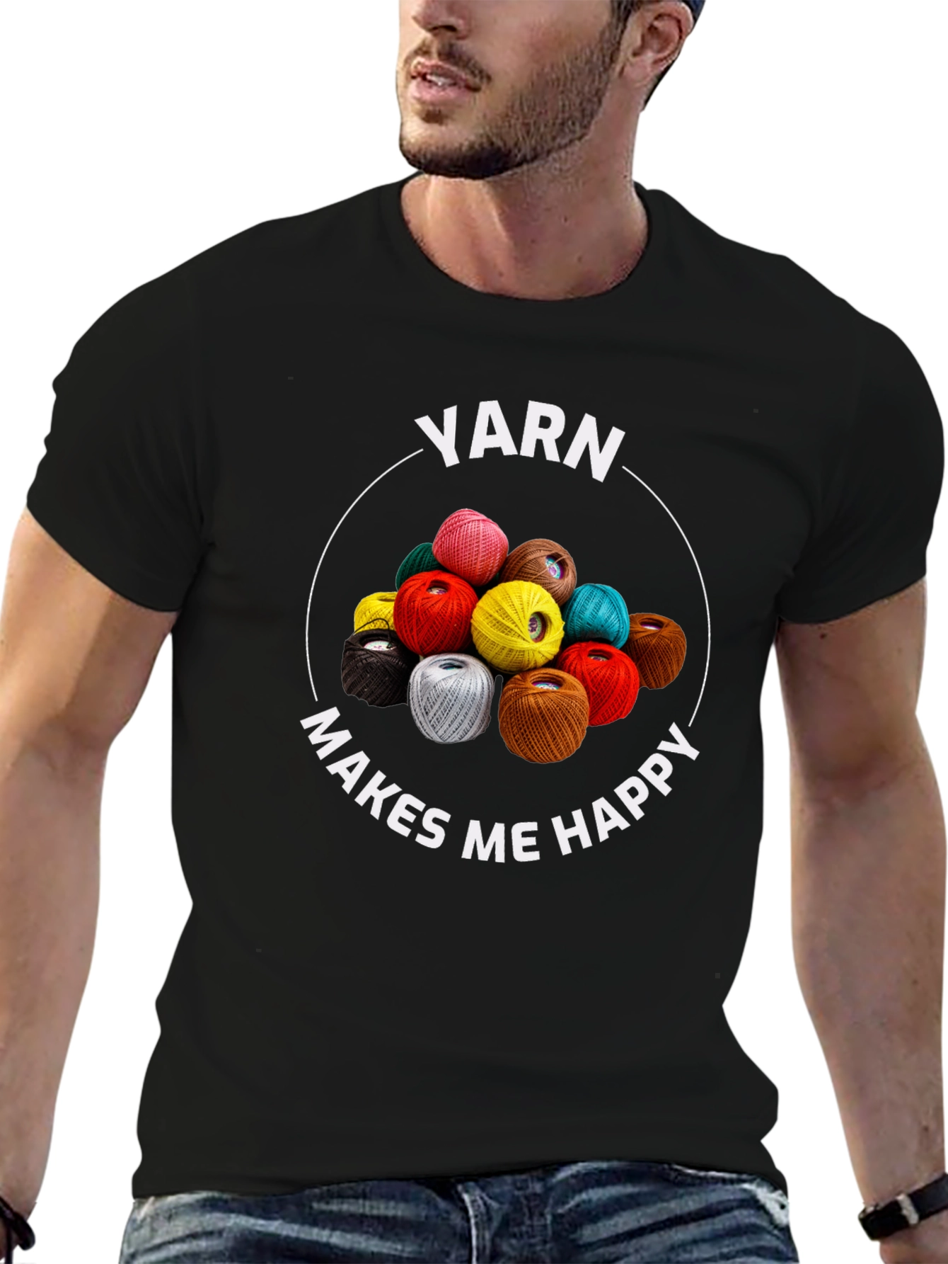 Yarn Makes Me Happy Graphic Tee