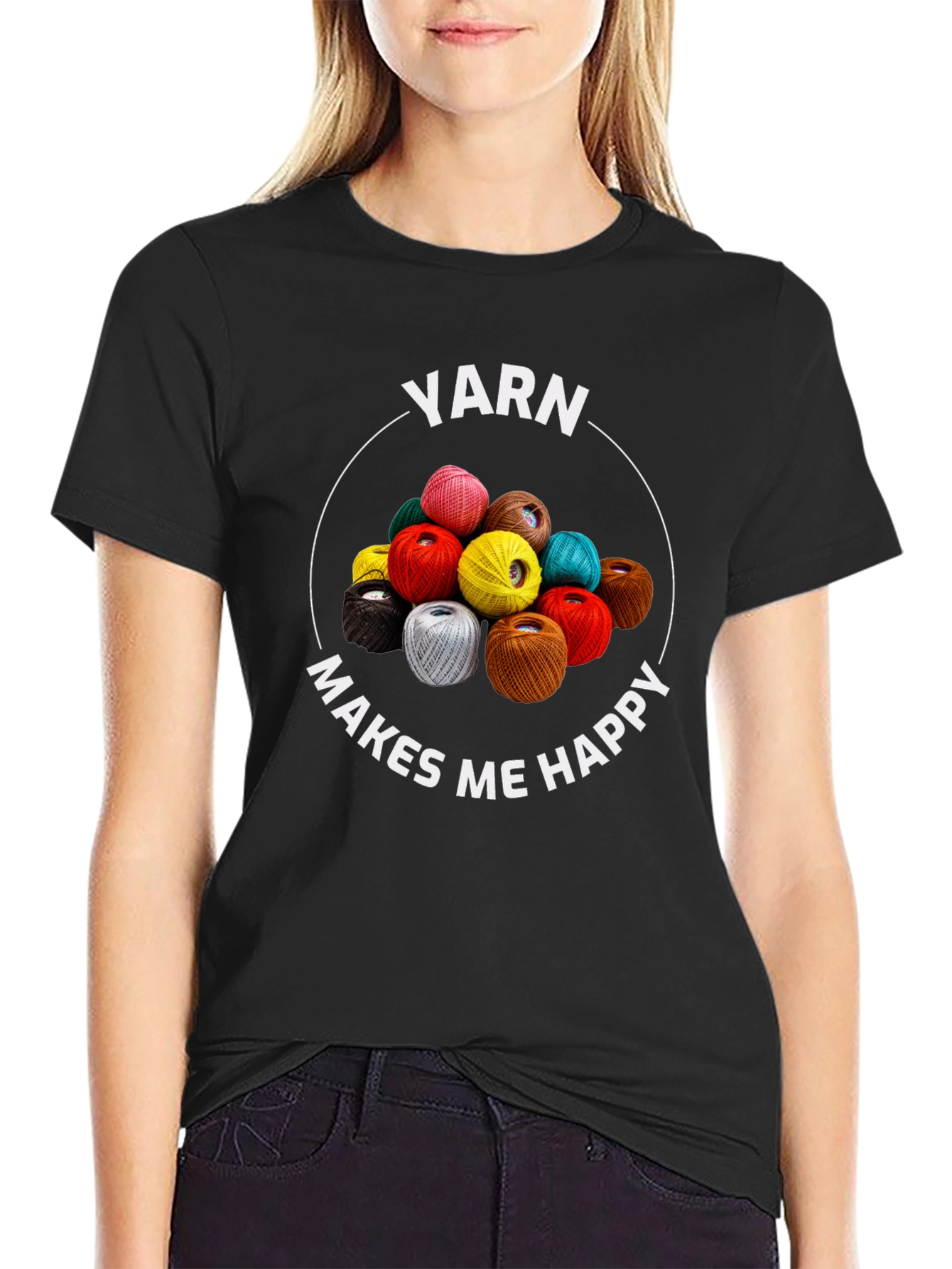 Yarn Makes Me Happy Graphic Tee