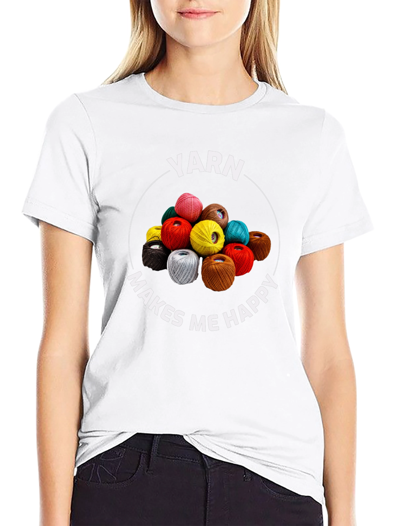 Yarn Makes Me Happy Graphic Tee