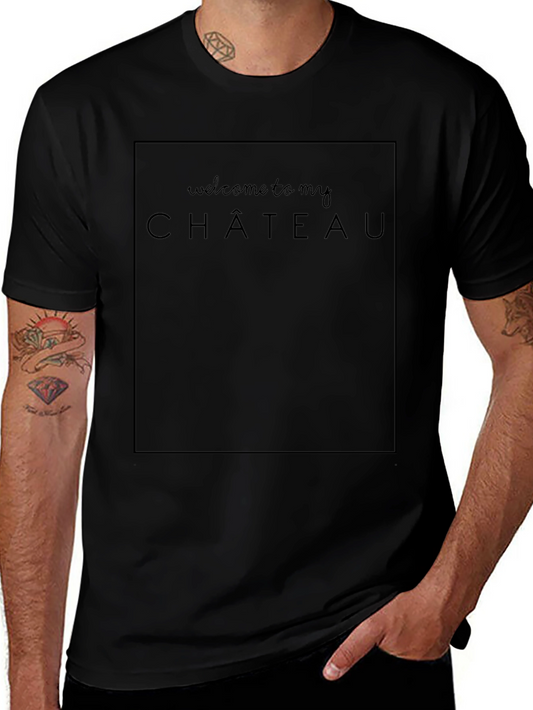 Welcome to My Chateau Graphic Tee - Mens Black T-Shirt