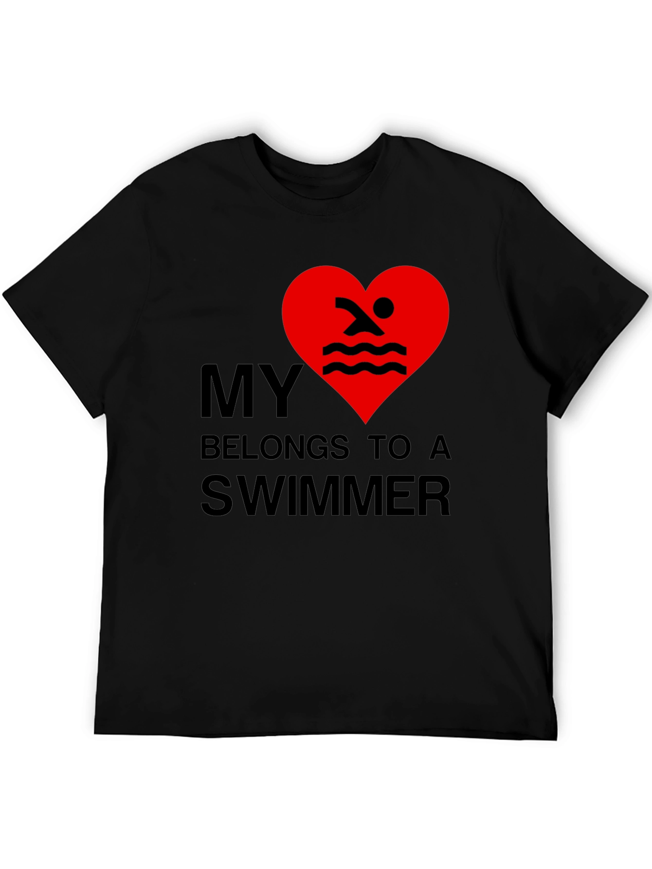 My Heart Belongs to a Swimmer - Novelty T-Shirt