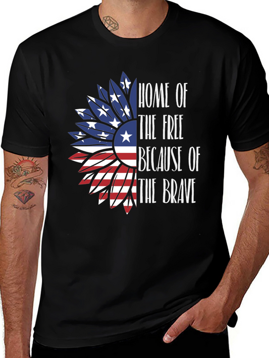Patriotic Sunflower Graphic T-Shirt
