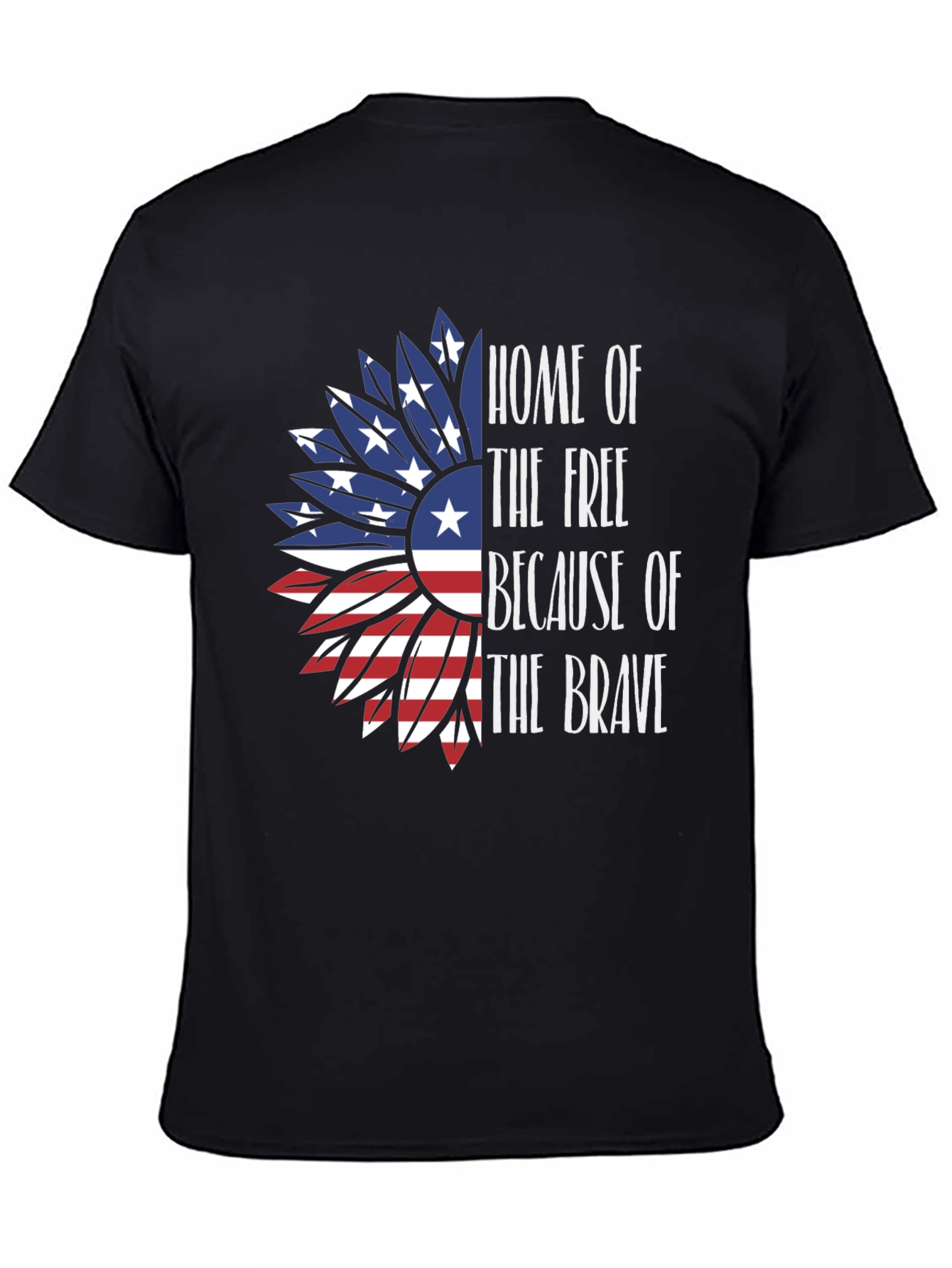 Patriotic Sunflower Graphic T-Shirt