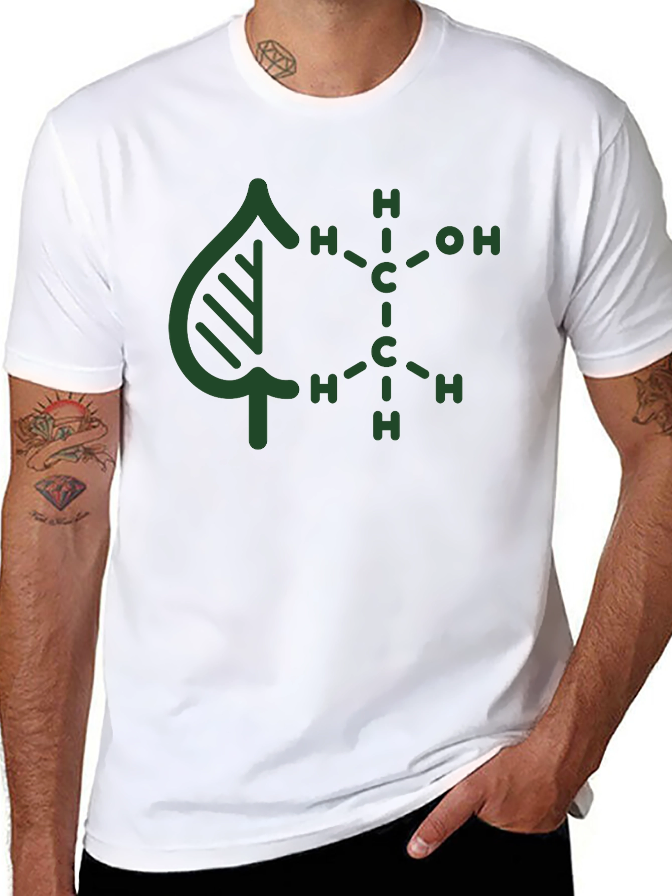 Nature Molecule Graphic Tee - Black Cotton Blend
