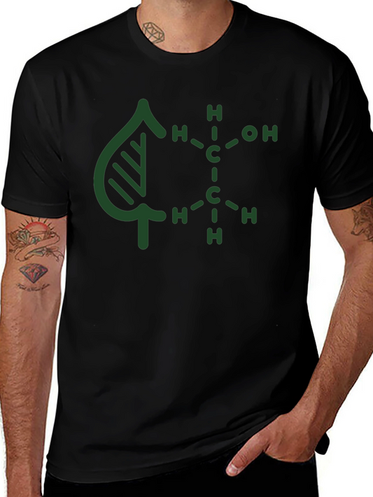 Nature Molecule Graphic Tee - Black Cotton Blend