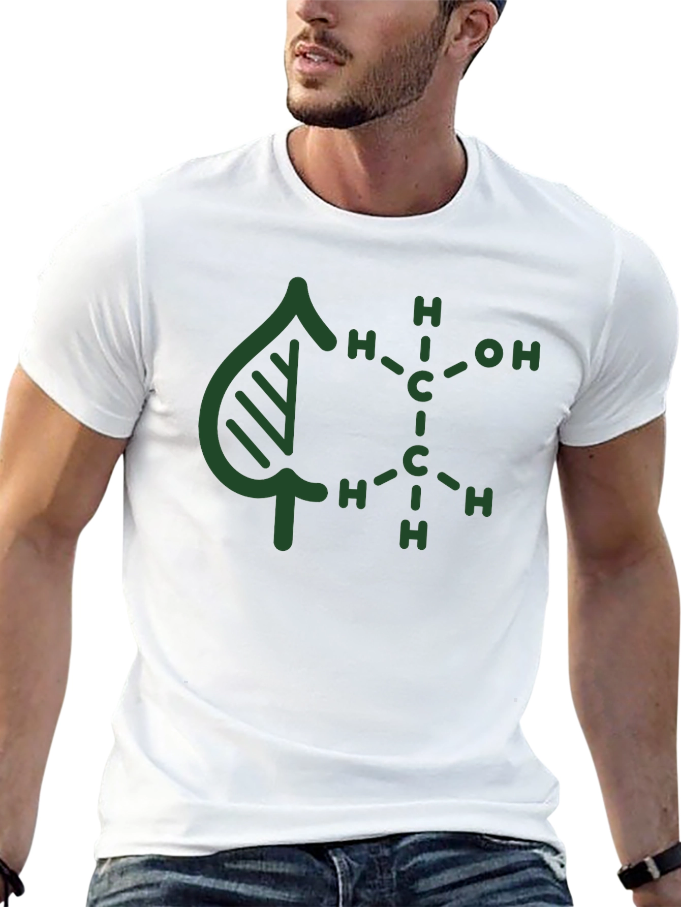 Nature Molecule Graphic Tee - Black Cotton Blend