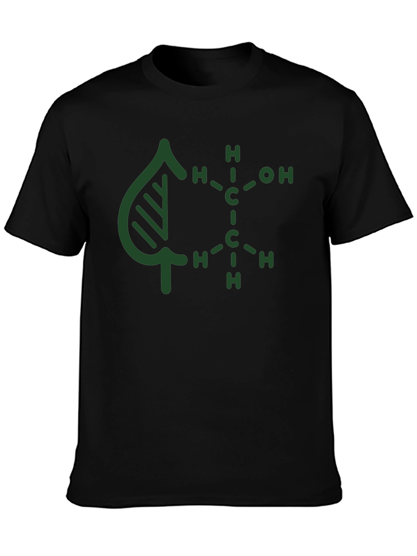 Nature Molecule Graphic Tee - Black Cotton Blend