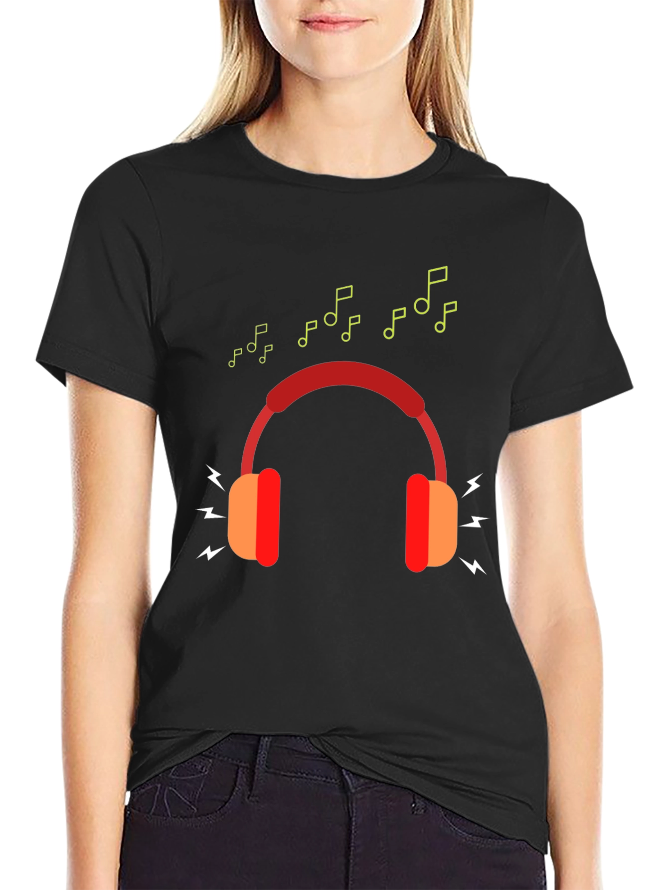 Stylish Music Lovers Graphic T-Shirt