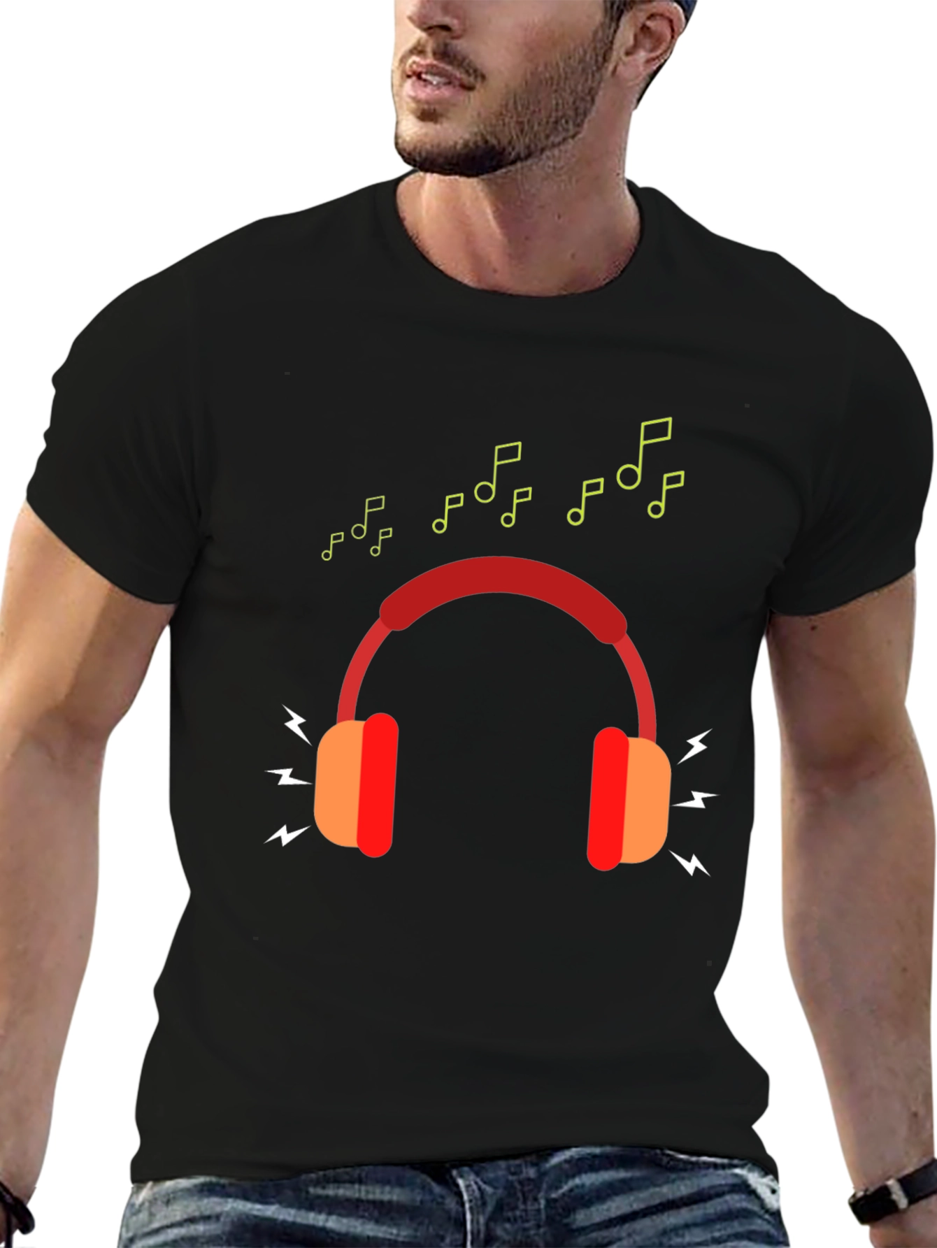 Stylish Music Lovers Graphic T-Shirt