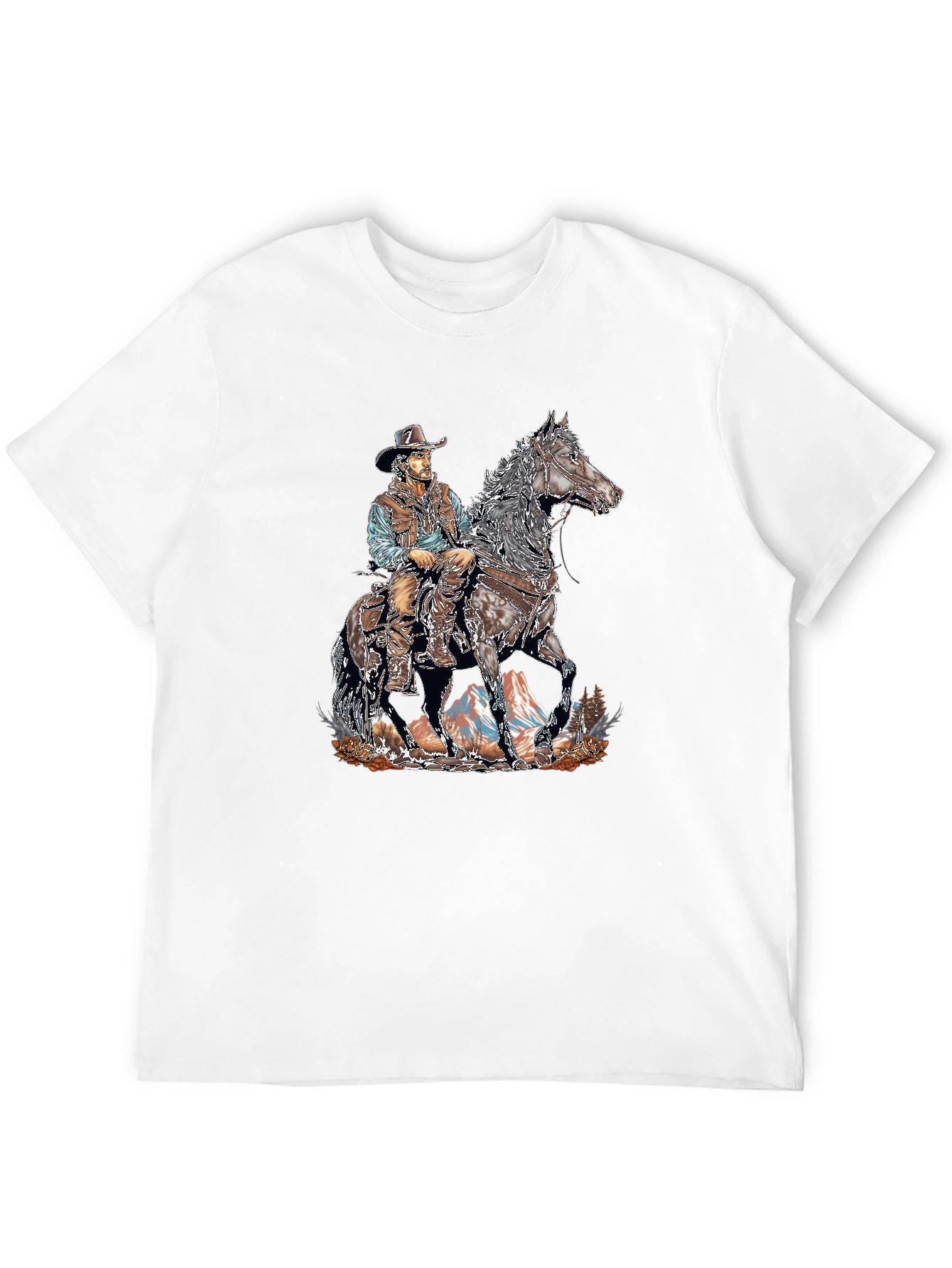 Cowboy on Horseback Graphic T-Shirt