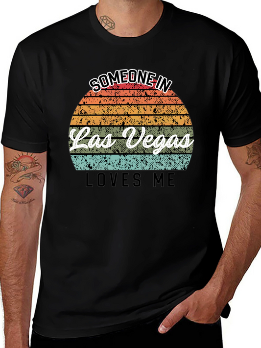 Las Vegas Lover T-Shirt - Retro Sunset Design