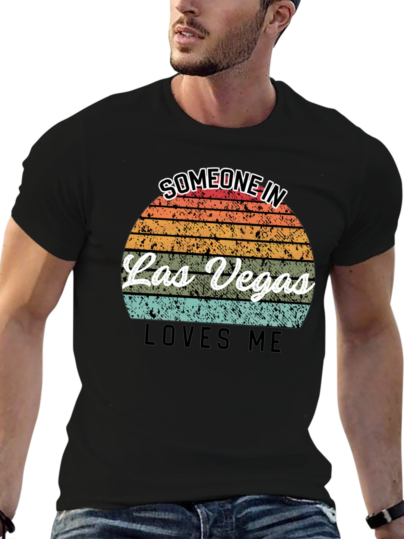 Las Vegas Lover T-Shirt - Retro Sunset Design