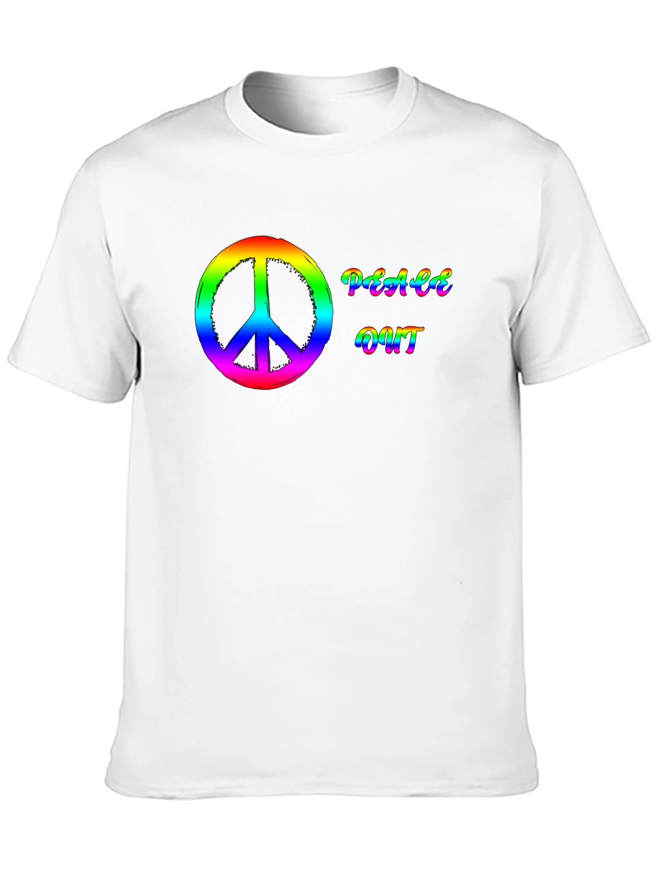Peace Out Rainbow T-Shirt - Black