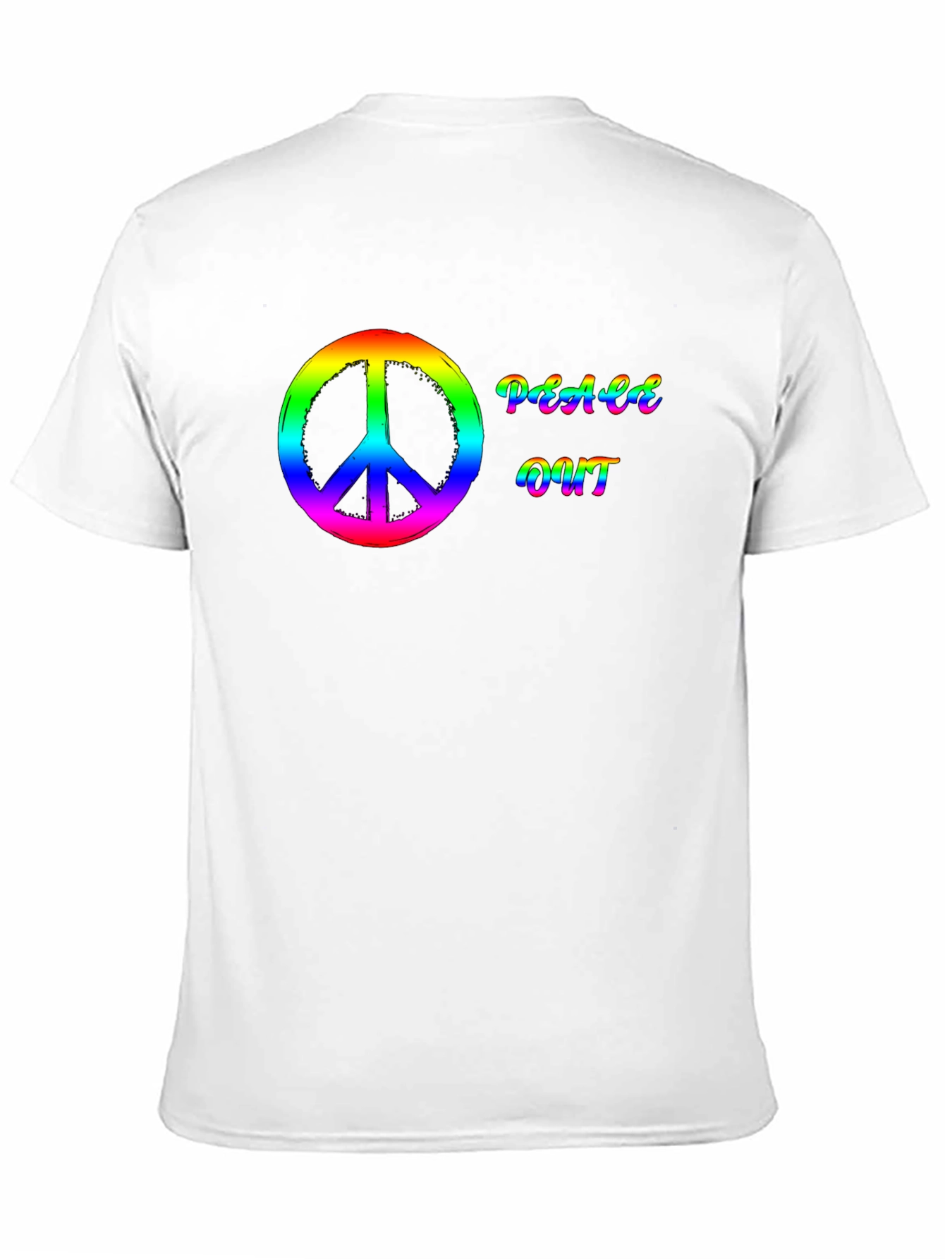 Peace Out Rainbow T-Shirt - Black