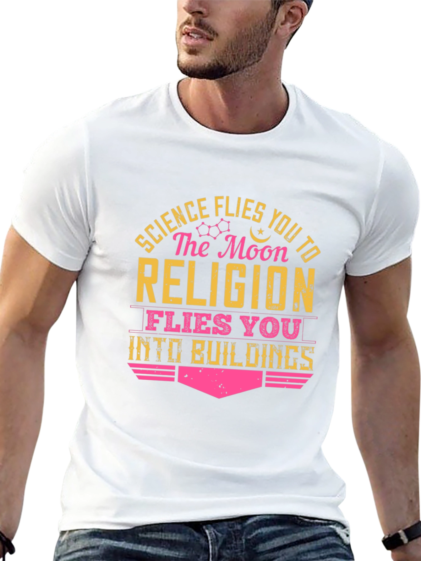 Science vs Religion Graphic Tee
