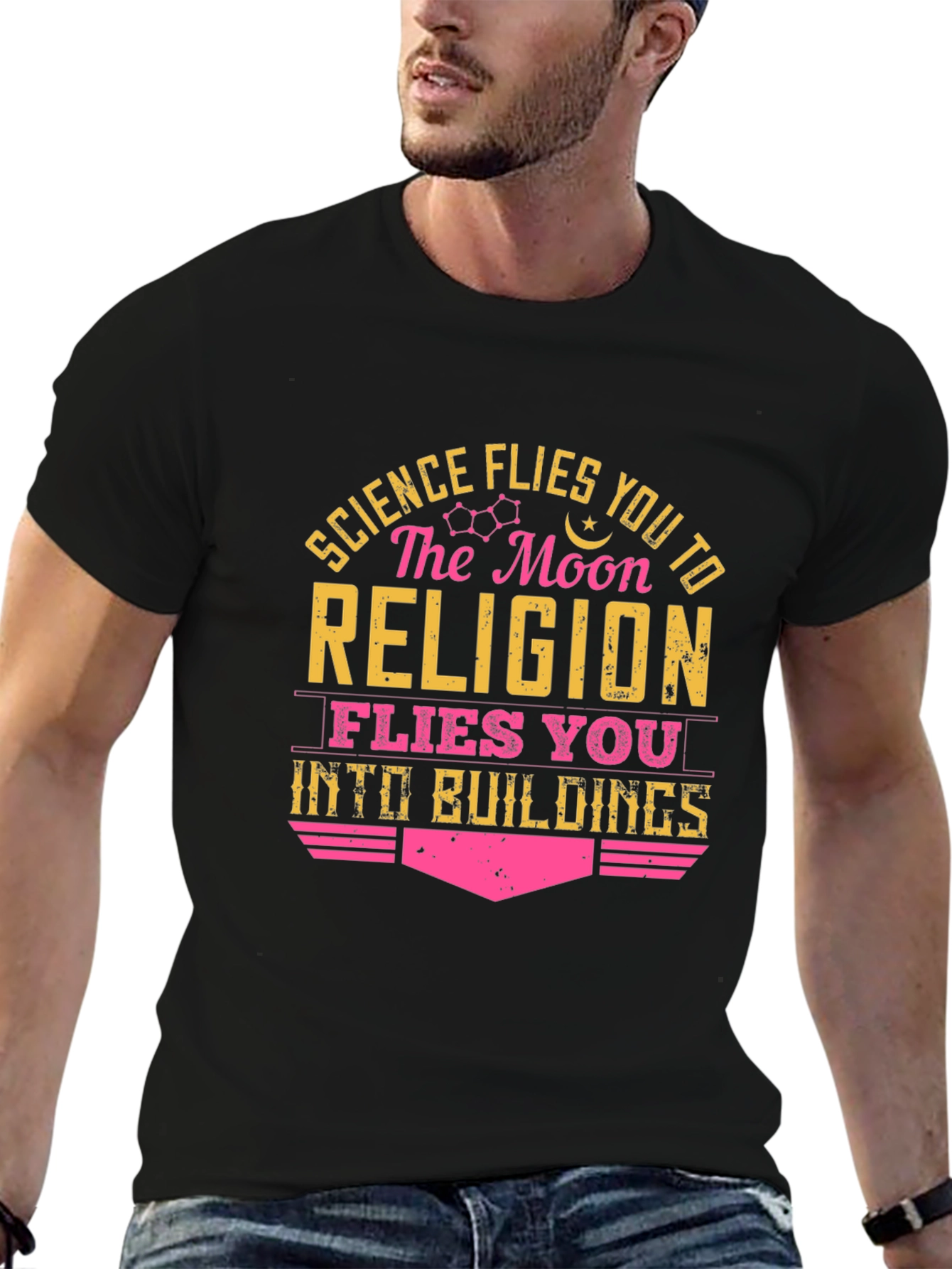 Science vs Religion Graphic Tee