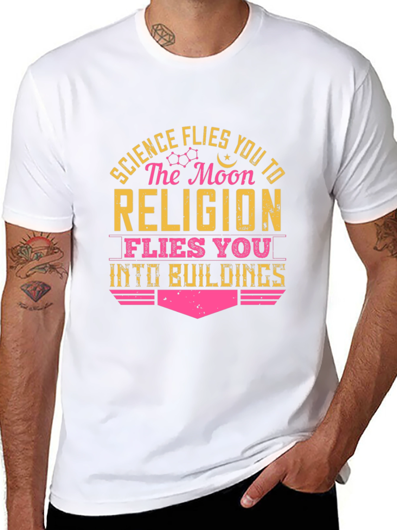 Science vs Religion Graphic Tee