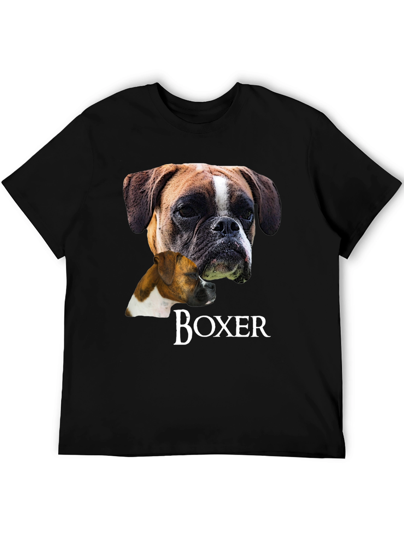 Boxer Dog Graphic T-Shirt - Unisex Black Tee