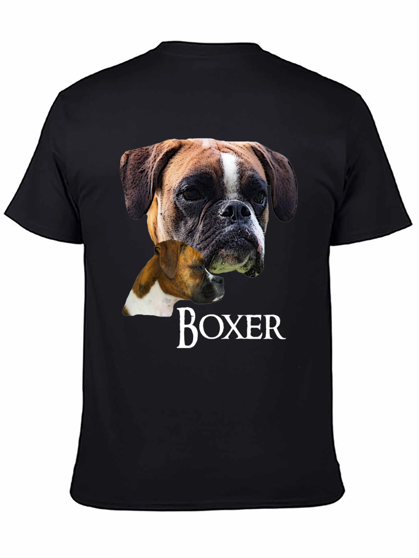 Boxer Dog Graphic T-Shirt - Unisex Black Tee