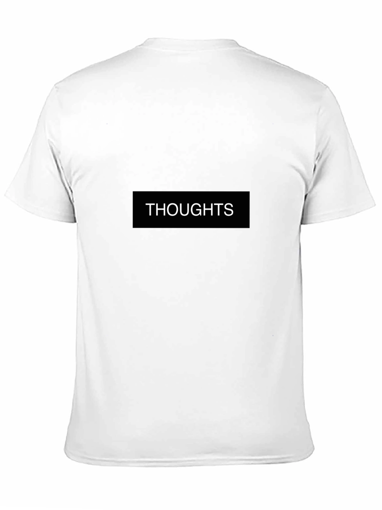 Mens Black Thoughts Graphic Tee - Casual Style