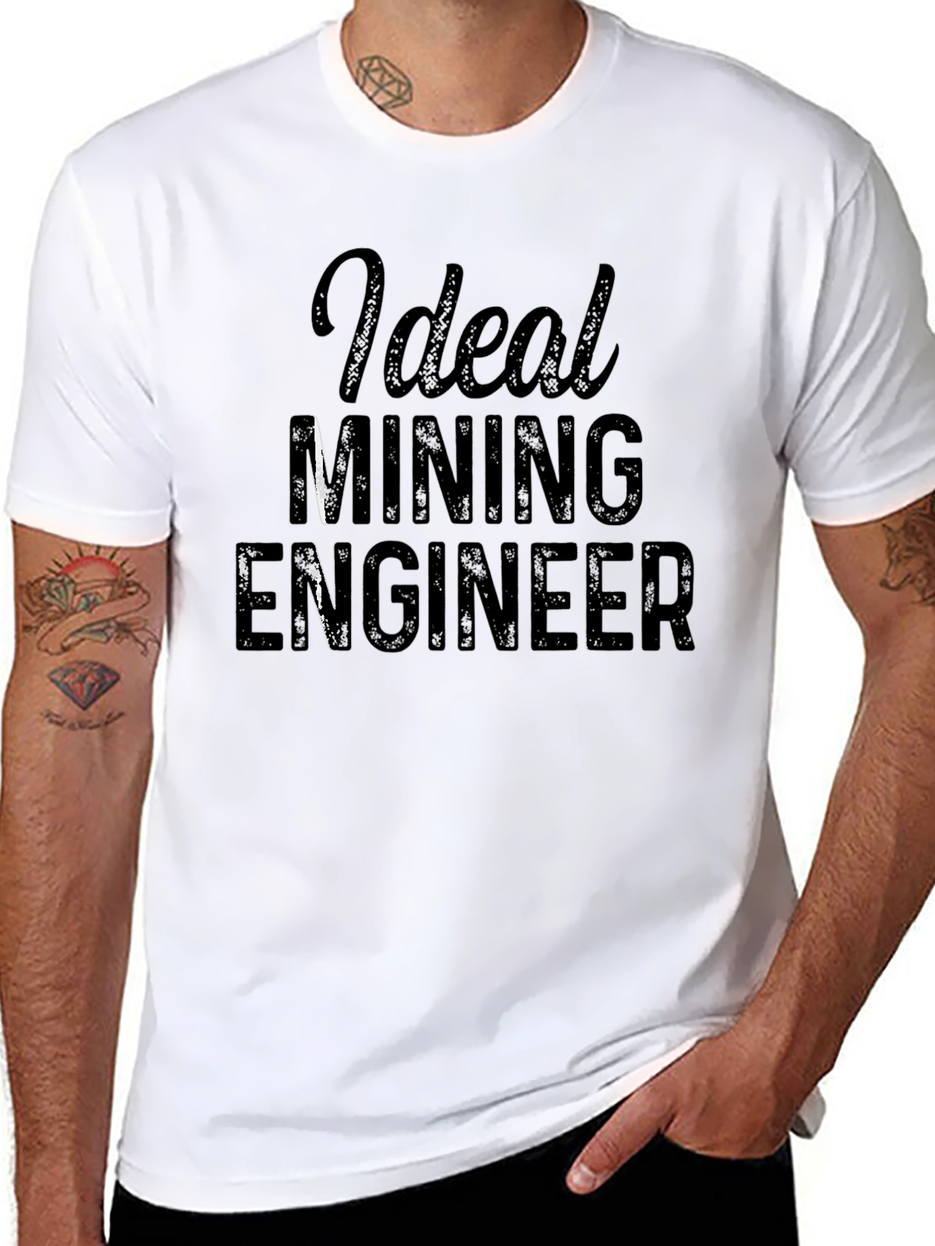 Ideal Mining Engineer Black T-Shirt