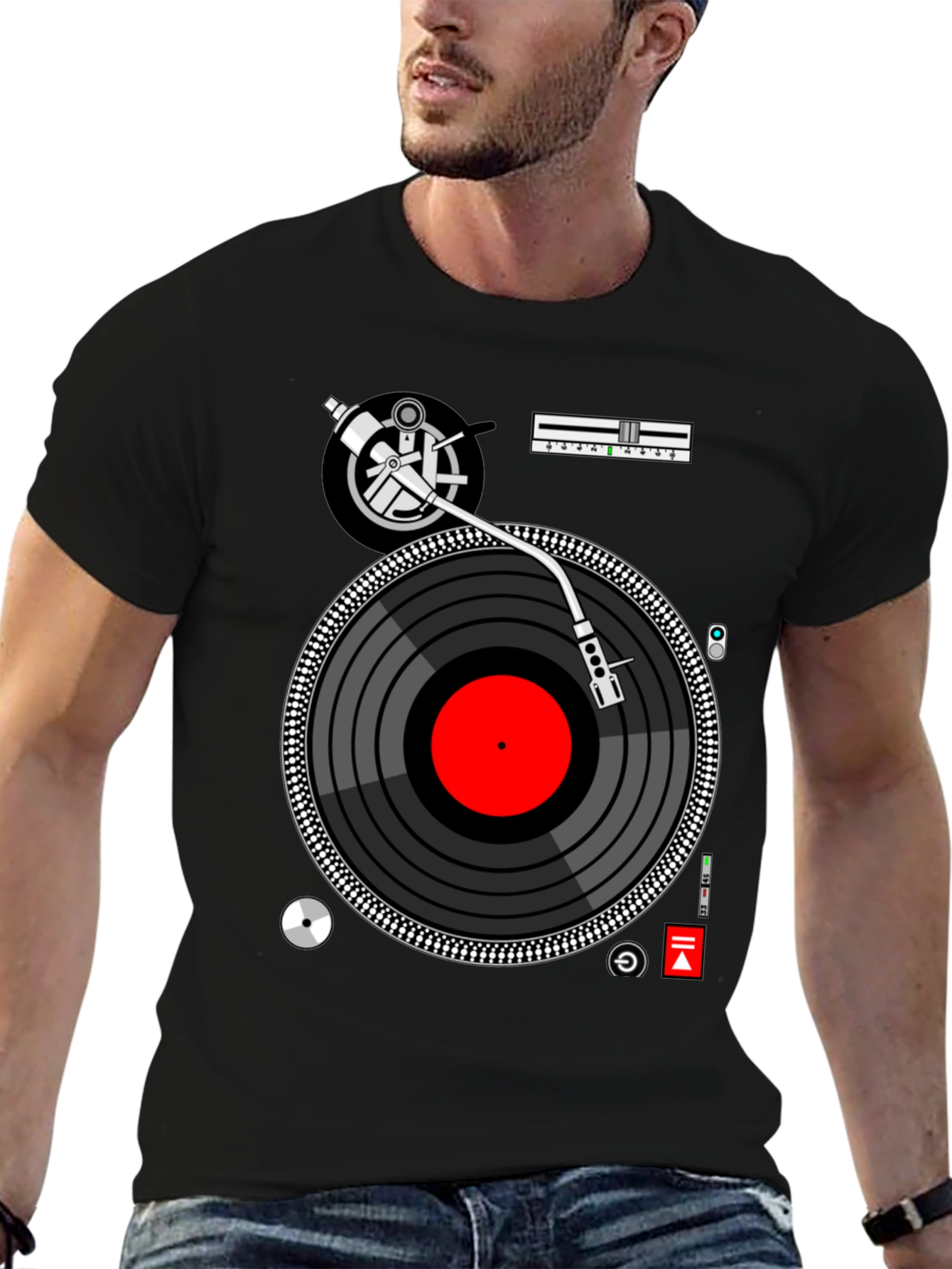 DJ Turntable Graphic T-Shirt