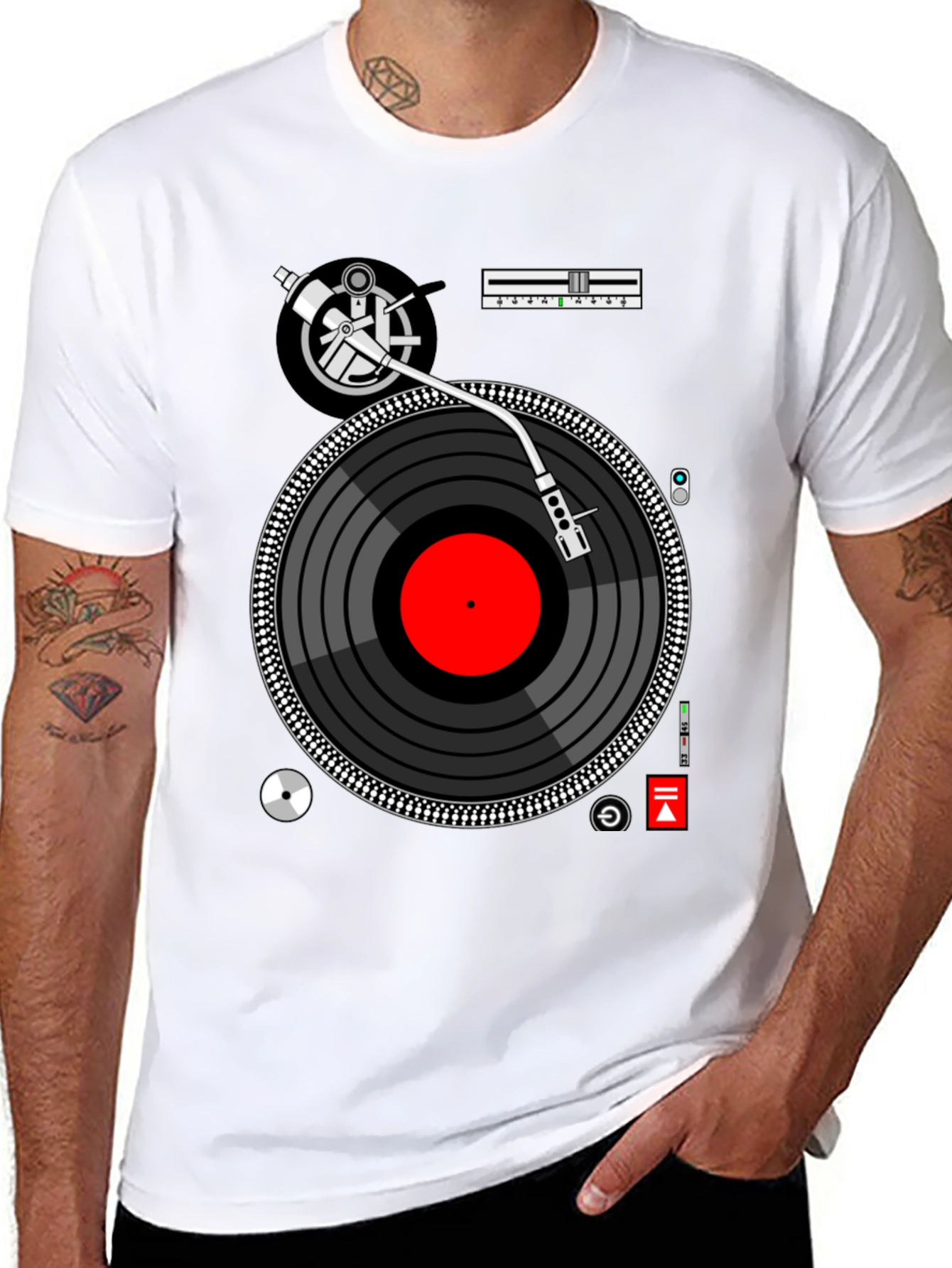 DJ Turntable Graphic T-Shirt