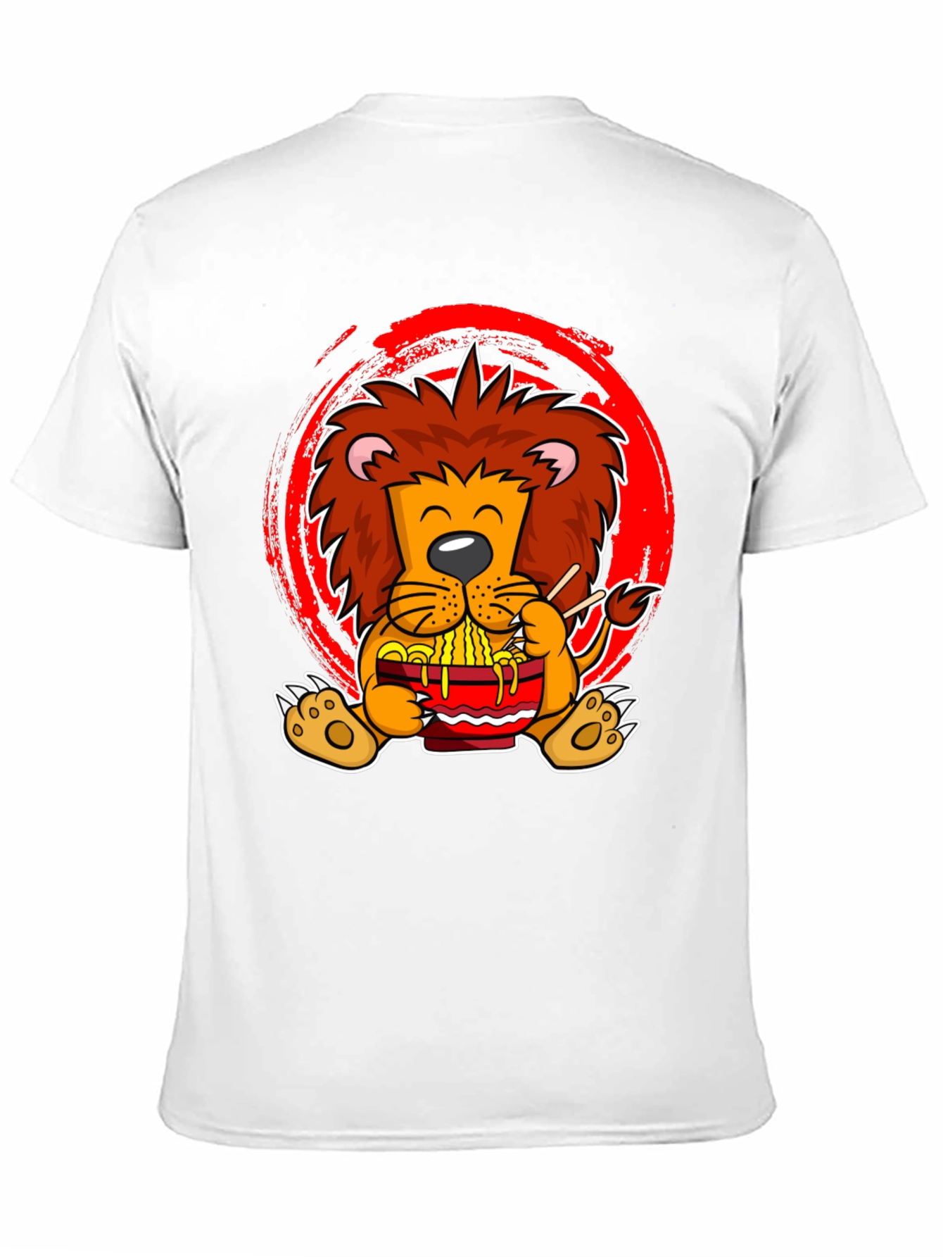 Lion Ramen T-Shirt - Cute Cartoon Graphic Tee