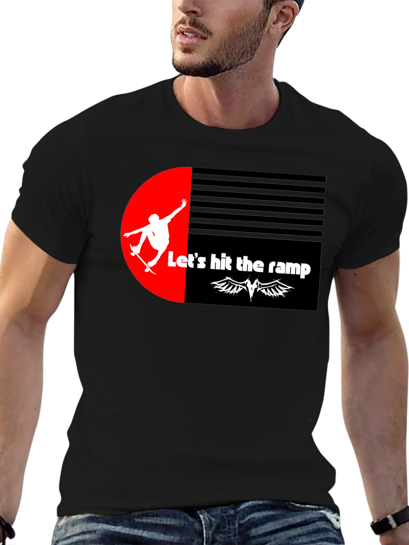 Skateboarding Graphic Tee - Lets Hit the Ramp!
