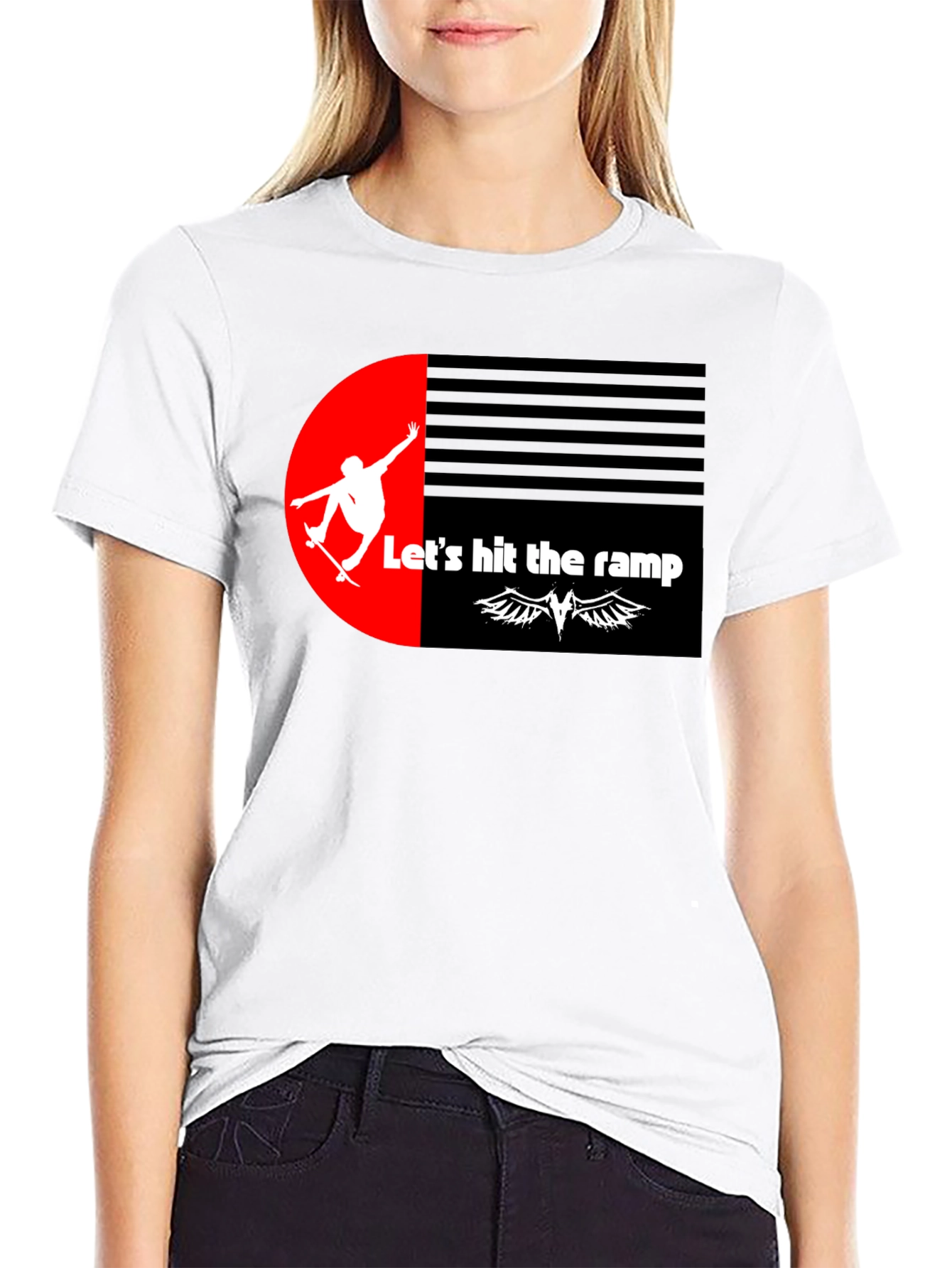 Skateboarding Graphic Tee - Lets Hit the Ramp!
