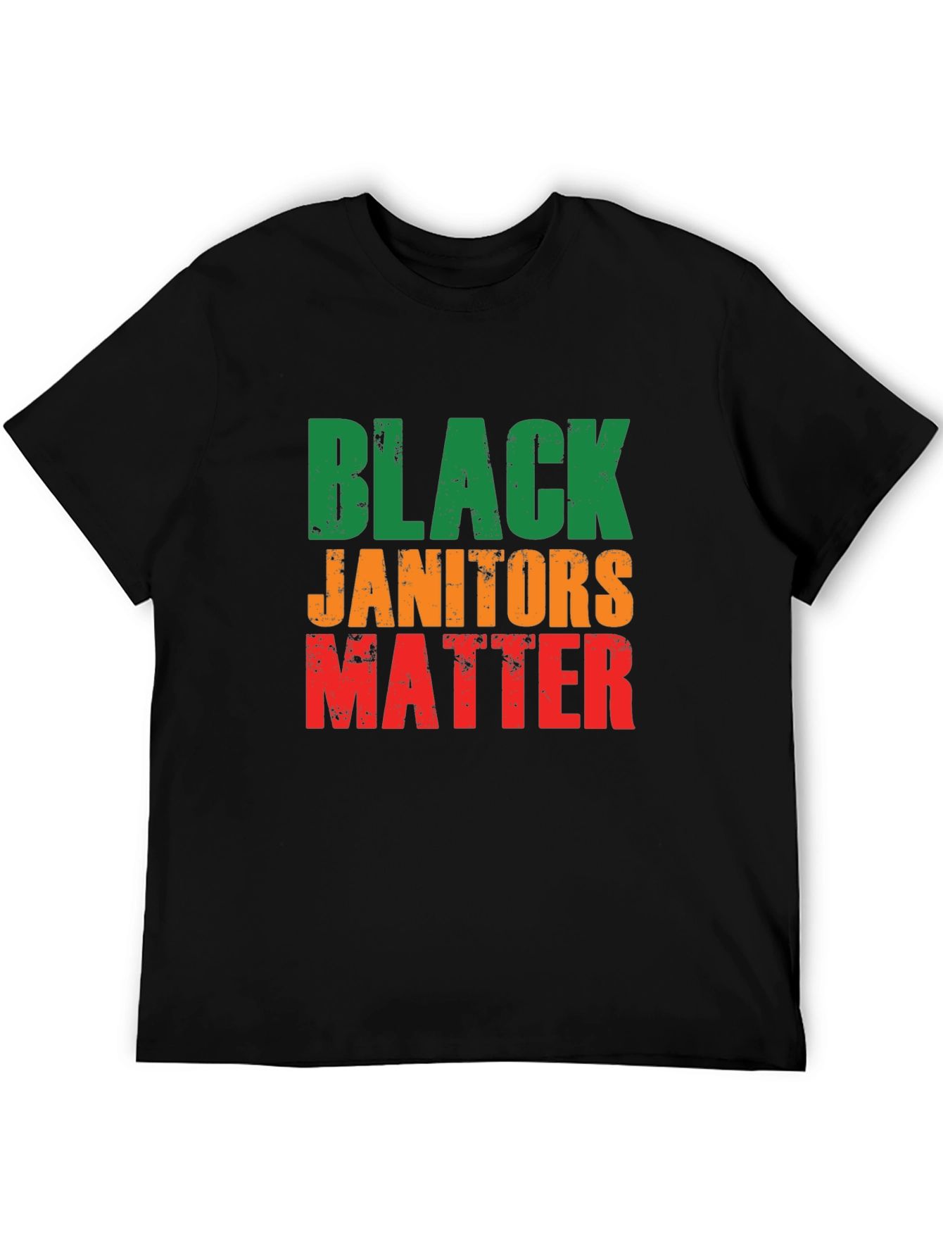 Black Janitors Matter Graphic T-Shirt