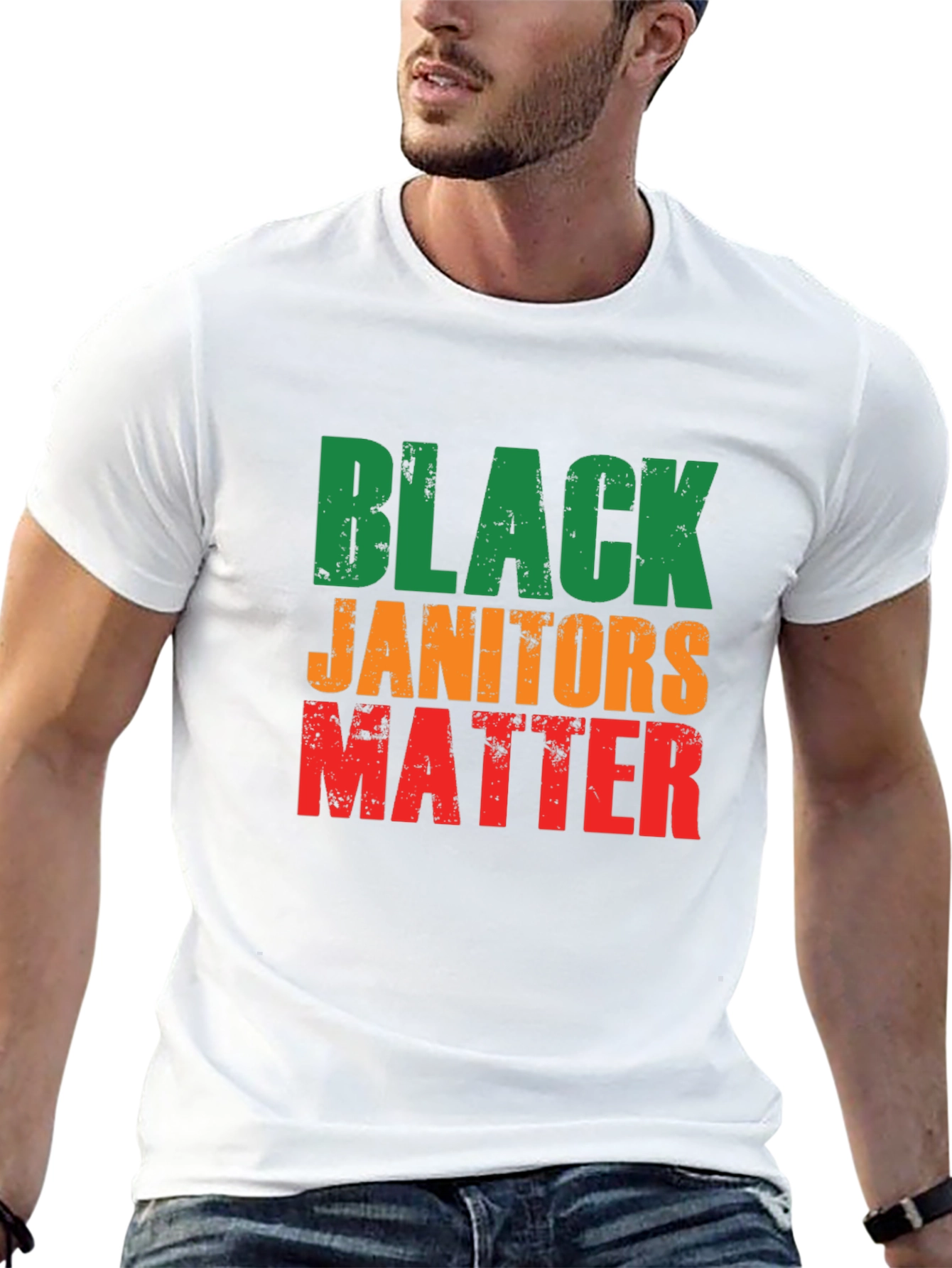 Black Janitors Matter Graphic T-Shirt