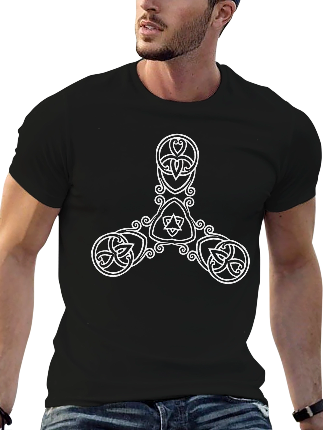 Celtic Knot Design Black T-Shirt