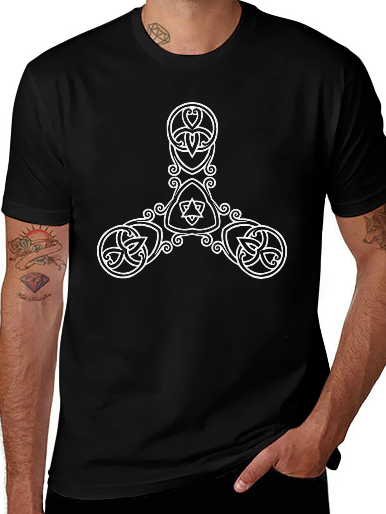 Celtic Knot Design Black T-Shirt