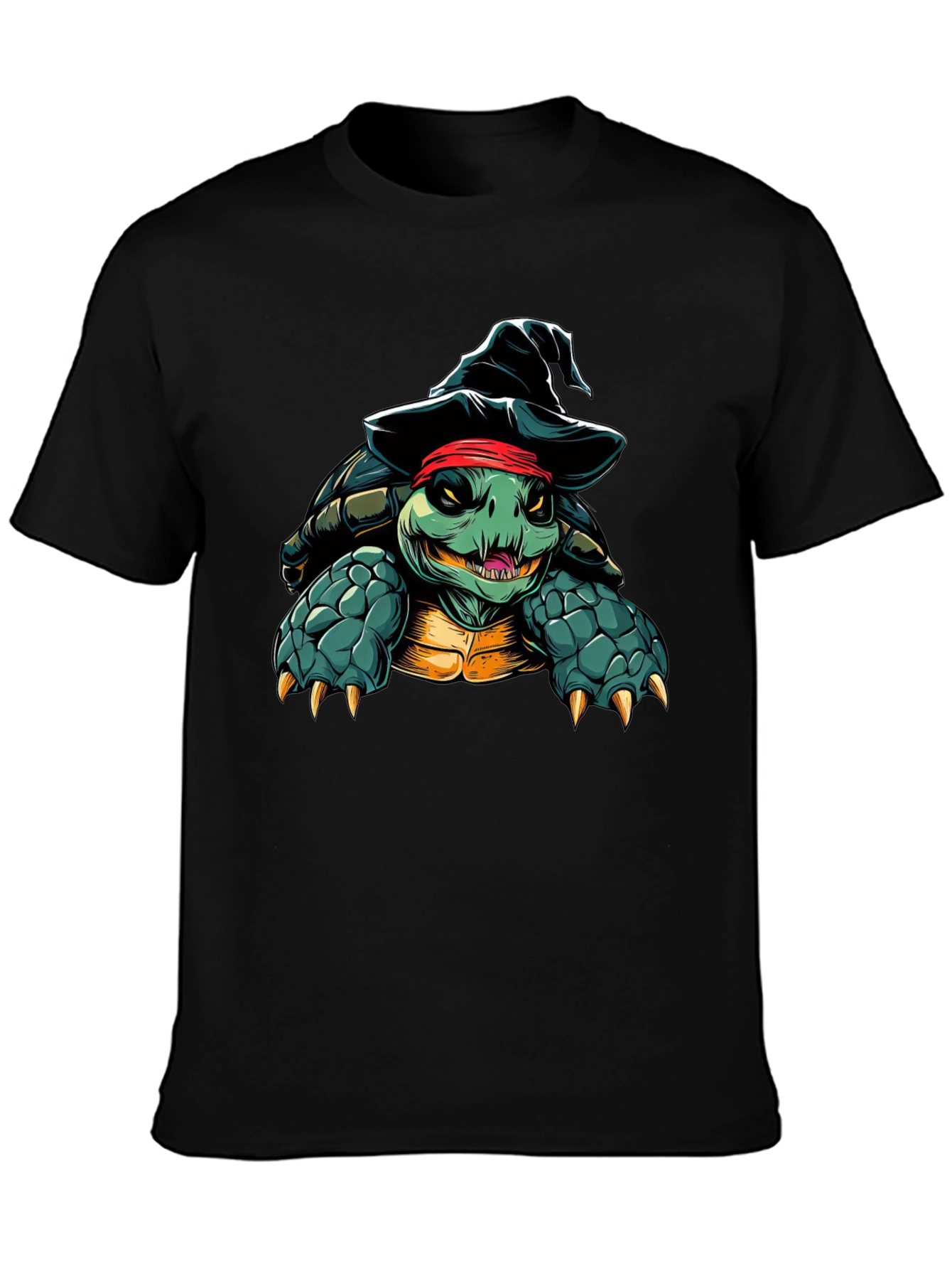 Pirate Turtle Black T-Shirt