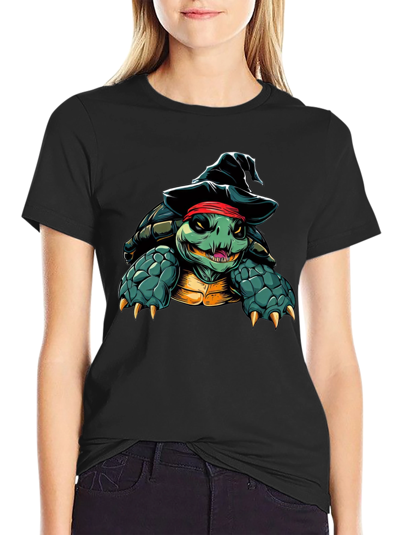 Pirate Turtle Black T-Shirt