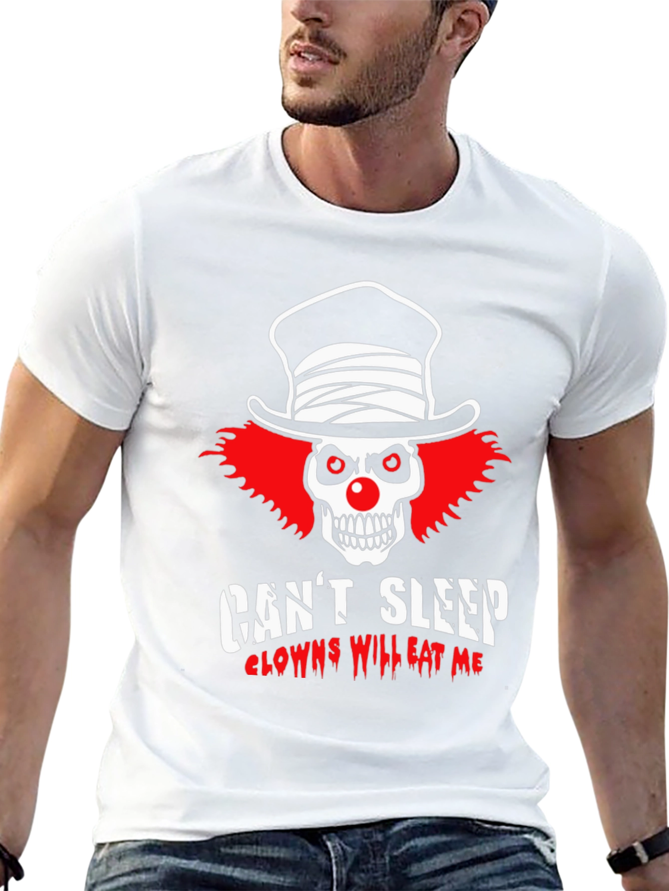 Clown Skull Graphic T-Shirt - Cant Sleep
