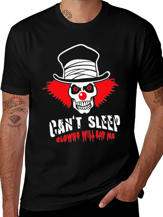 Clown Skull Graphic T-Shirt - Cant Sleep