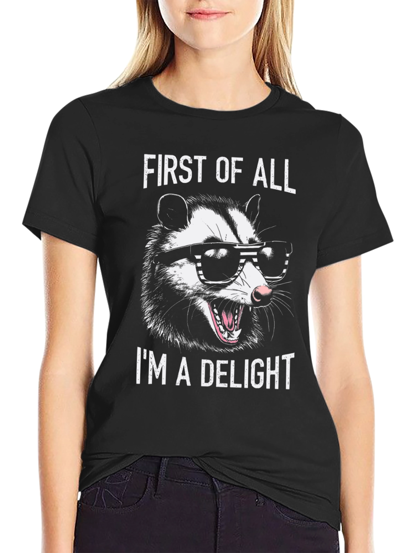 First of All Im a Delight Opossum Graphic Tee