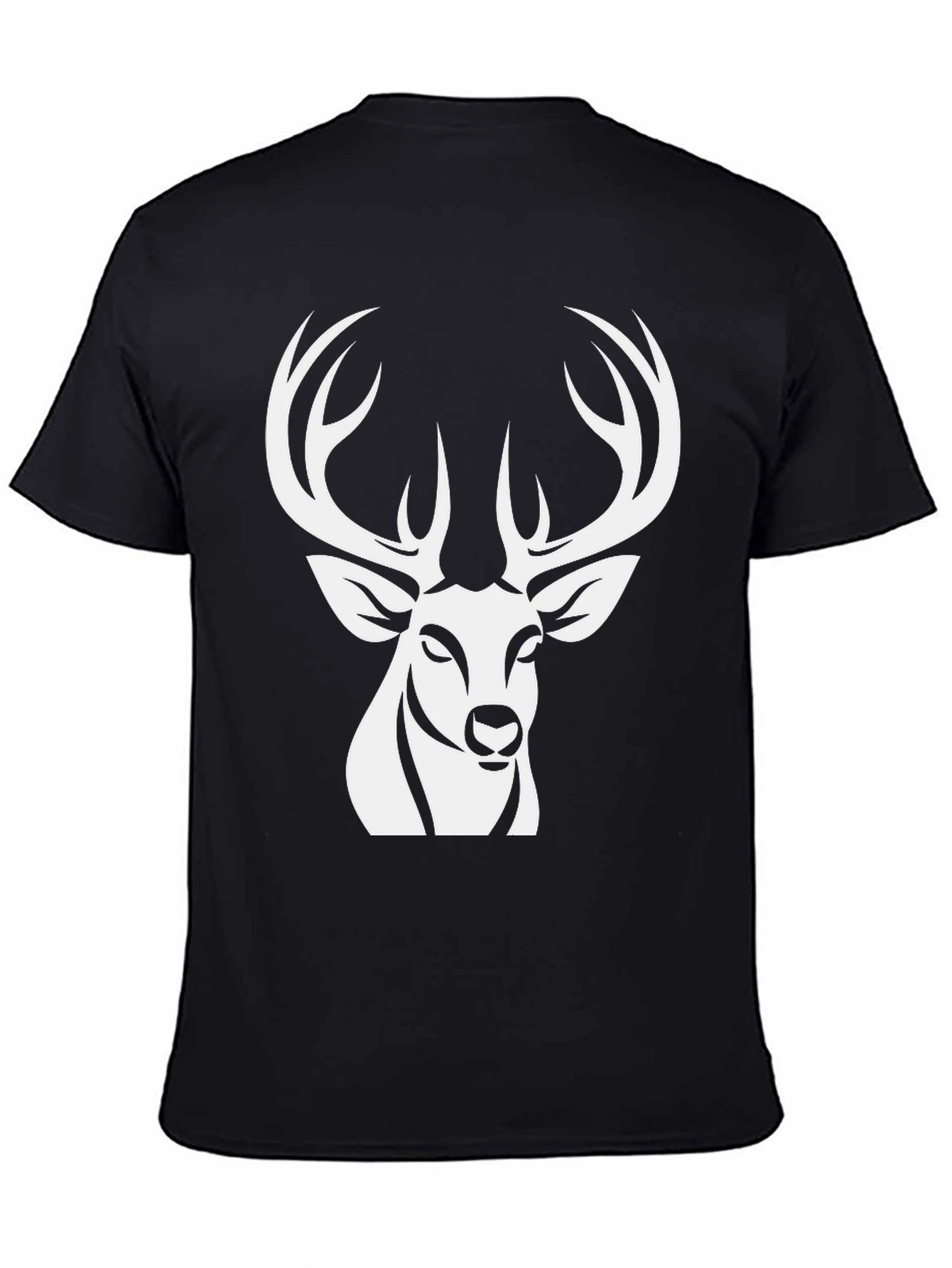 Deer Graphic Tee - Stylish Black Cotton Shirt