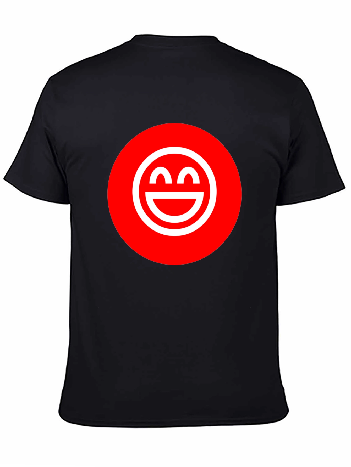 Smiley Face Graphic Tee - Red & White