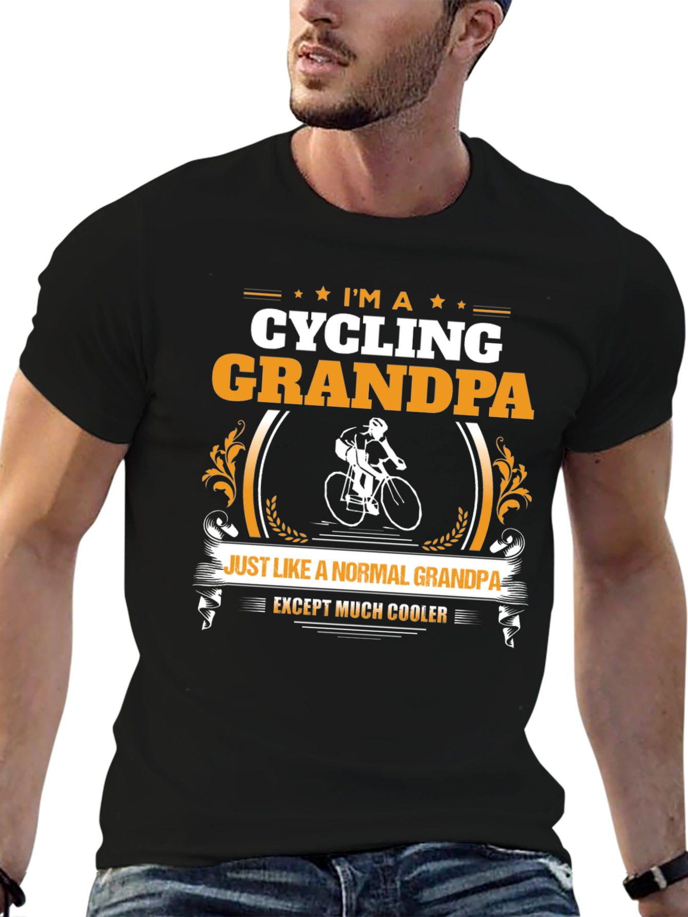 Cycling Grandpa T-Shirt - Cool Biker Grandfather Tee