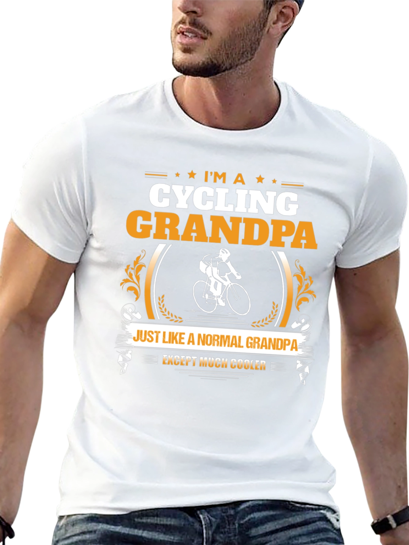 Cycling Grandpa T-Shirt - Cool Biker Grandfather Tee