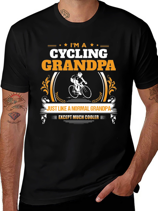 Cycling Grandpa T-Shirt - Cool Biker Grandfather Tee
