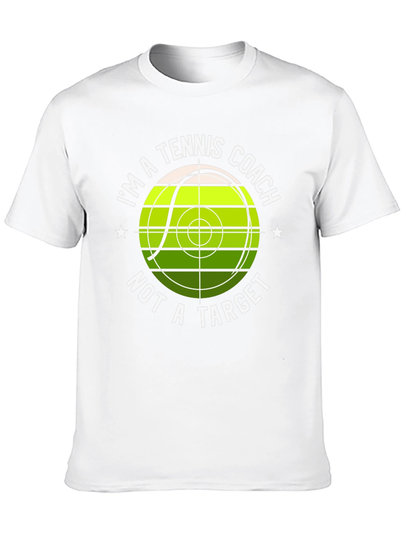 Tennis Coach Novelty Graphic Tee - Not A Target!