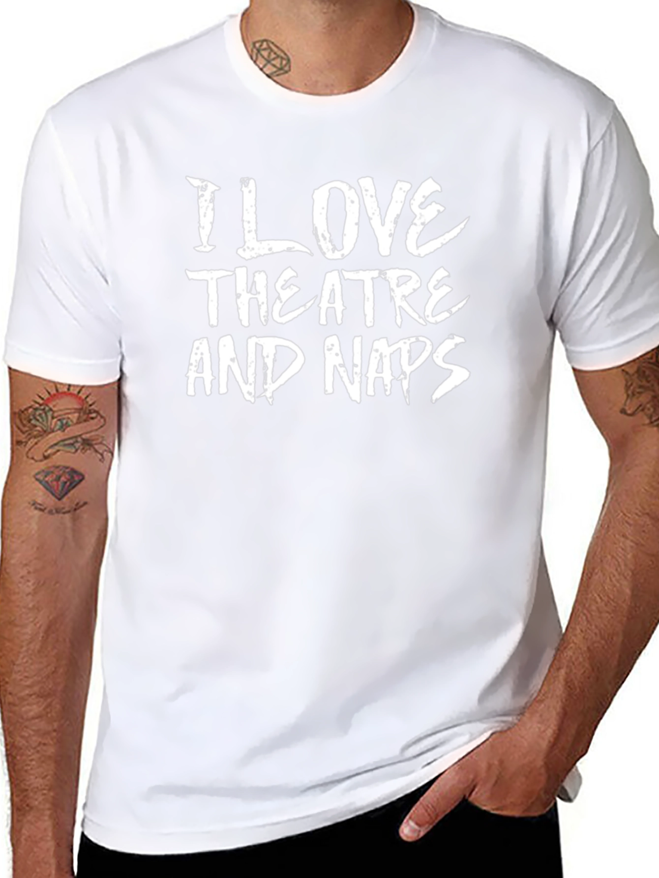 I Love Theatre and Naps Black T-Shirt