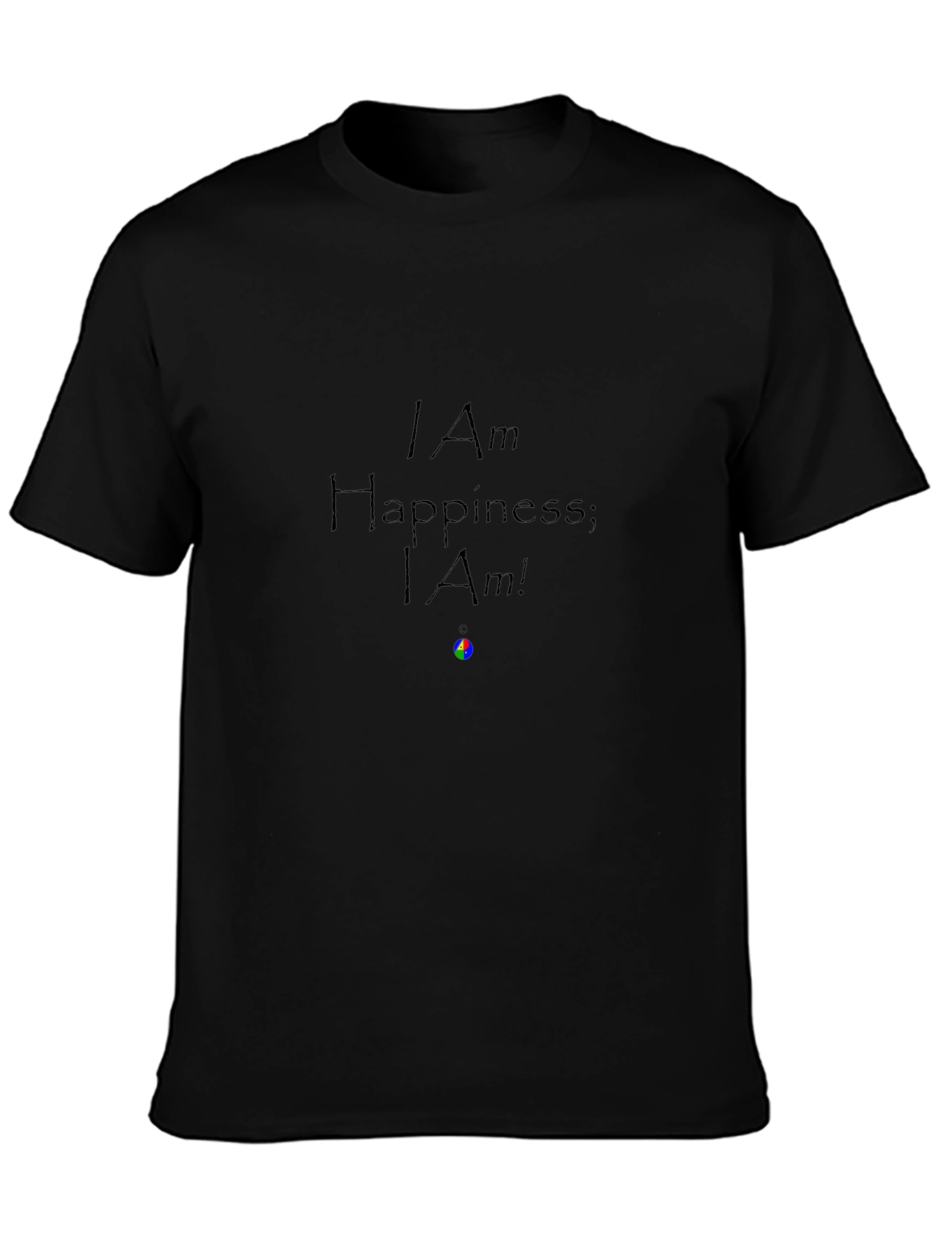 I Am Happiness Graphic Tee - Black