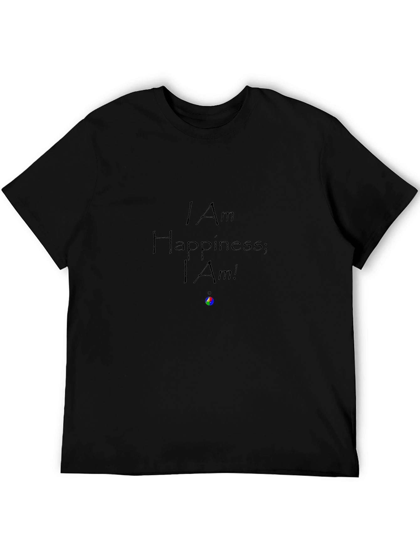 I Am Happiness Graphic Tee - Black